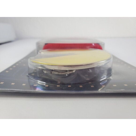 Pac-Man Belt Buckle & Wristband Set 2010 New Old Stock Namco Bandai Games Pewter - Picture 6 of 6